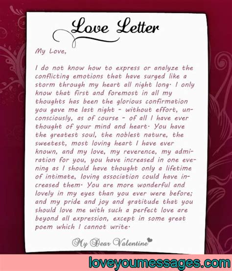 long love letters to her.